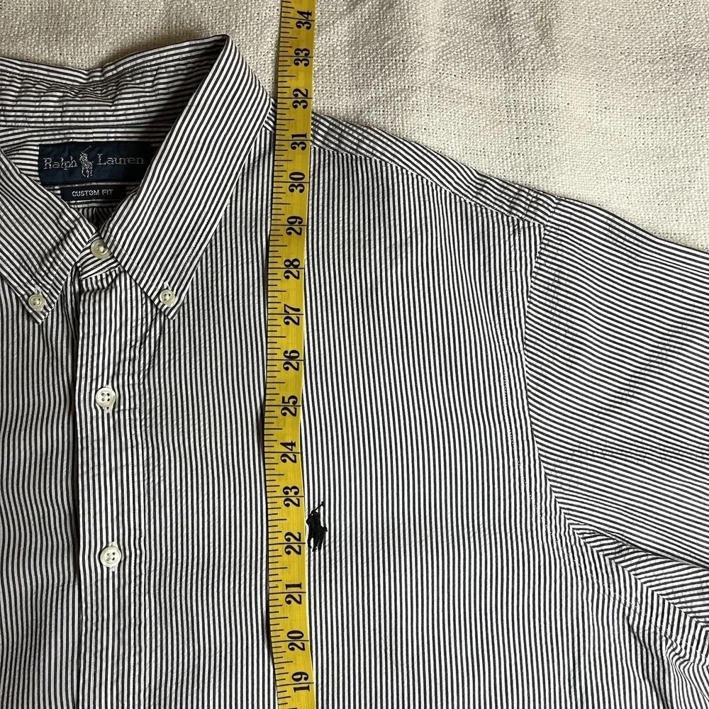 Polo Ralph Lauren Men's Striped‎ Cotton Button-Down Shirt Pony Logo XXL